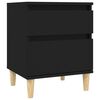 vidaXL Tables de chevet 2 pcs Noir 40x35x50 cm