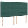 VidaXL Cadre de lit ottoman avec matelas vert foncé 180x200cm velours