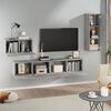 vidaXL Ensemble de meubles TV 4 pcs Gris b&eacute;ton Bois d'ing&eacute;nierie