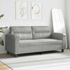 vidaXL Canap&eacute; &agrave; 2 places Gris clair 140 cm Tissu microfibre