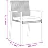 vidaXL Ensemble de salle &agrave; manger pour jardin 5 pcs Noir