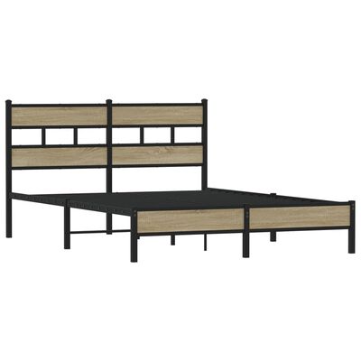 vidaXL Cadre de lit sans matelas chêne sonoma 140x200 cm