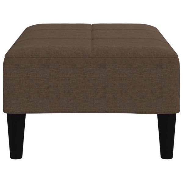 vidaXL Tabouret Marron Tissu en microfibre