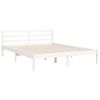 vidaXL Cadre de lit sans matelas blanc 160x200 cm bois massif