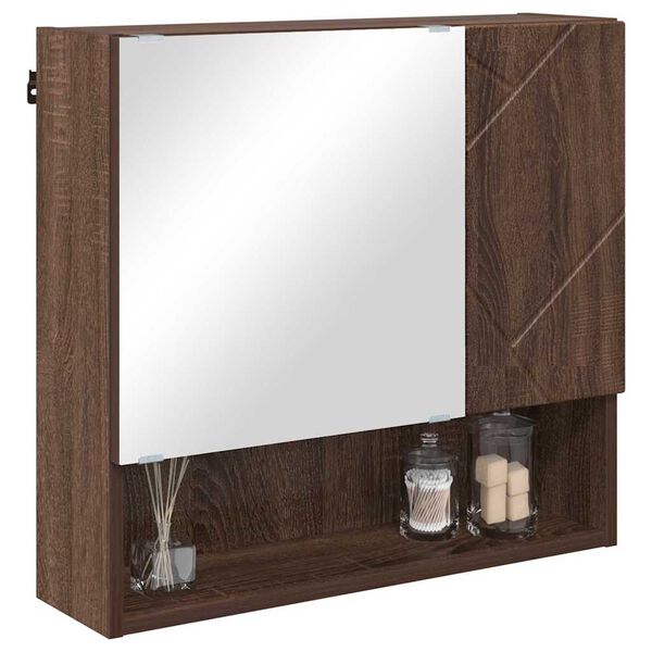 vidaXL Armoire Miroir Ch&ecirc;ne brun 59 x 17 x 55 cm Bois d'ing&eacute;nierie
