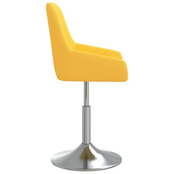 vidaXL Tabouret de bar Jaune moutarde Tissu