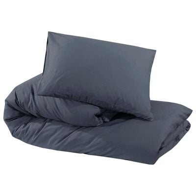 vidaXL Ensemble de housse de couette Anthracite 135x200 cm Microfibre