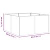 vidaXL Jardini&egrave;re rouill&eacute; 80x80x40 cm acier inoxydable