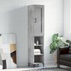 vidaXL Buffet haut Gris b&eacute;ton 34,5x34x180 cm Bois d'ing&eacute;nierie