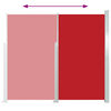 vidaXL Auvent lat&eacute;ral r&eacute;tractable 120 x 300 cm Rouge