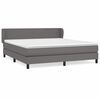 vidaXL Sommier &agrave; lattes de lit avec matelas Gris 180x200 cm Similicuir