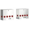 vidaXL Mangeoire pour poules 2 pcs Argent 60,5 x 29 x 51 cm