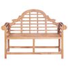 vidaXL Banc de jardin et coussin anthracite 120 cm Bois de teck massif