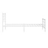 vidaXL Cadre de lit métal sans matelas avec pied de lit blanc 90x190cm