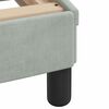 vidaXL Cadre de lit Dover gris clair 90x190 cm velours