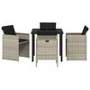 vidaXL Ensemble de salle &agrave; manger pour jardin 5 pcs Gris clair