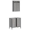 vidaXL Ensemble de meubles de salle de bain 2 pcs Sonoma gris