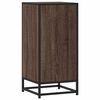 vidaXL Buffet ch&ecirc;ne marron 35,5x35x76 cm bois d'ing&eacute;nierie et m&eacute;tal