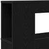 vidaXL T&ecirc;te de lit LED avec &eacute;tag&egrave;re Ch&ecirc;ne noir 200 x 18,5 x 103,5 cm