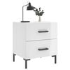vidaXL Tables de chevet 2 pcs blanc brillant 40x35x47,5 cm