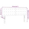 vidaXL T&ecirc;tes de lit 2 pcs gris clair 72x5x78/88 cm tissu