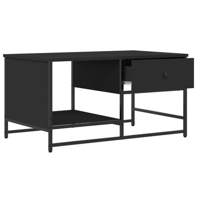 vidaXL Table basse noir 85,5x51x45 cm bois d'ingénierie