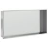 vidaXL Niche de douche argent&eacute; bross&eacute; 62x32x9 cm acier inoxydable