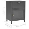 vidaXL Tables de chevet 2 pcs Anthracite 40x30x54,5 cm Acier et verre