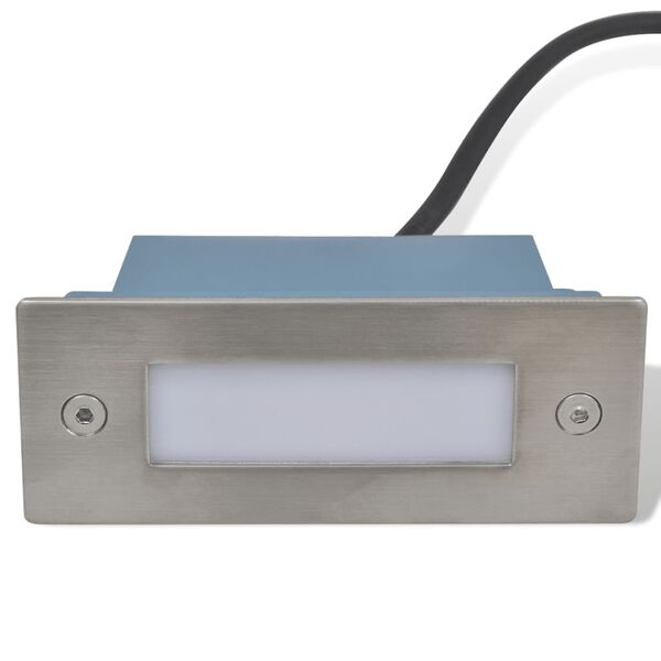 vidaXL Lampes LED encastr&eacute;e d'escalier 6 pcs 44x111x56 mm