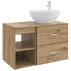 vidaXL Ensemble de mobilier de salle de bain 2 pc Ch&ecirc;ne artisanal