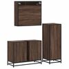 vidaXL Ensemble de meubles de salle de bain 3 pcs Ch&ecirc;ne marron