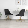 vidaXL Chaises pivotantes &agrave; manger lot de 2 Noir Velours