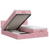 vidaXL Lit ottoman avec matelas avec t&ecirc;te de lit 2 pc Rose Velours