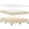 vidaXL Lit &agrave; ressorts avec matelas Cr&egrave;me 160 x 200 cm tissu