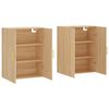 vidaXL Armoires murales 2 pcs ch&ecirc;ne sonoma 69,5x34x90 cm