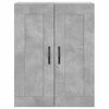 vidaXL Buffet haut Gris b&eacute;ton 69,5x34x180 cm Bois d'ing&eacute;nierie