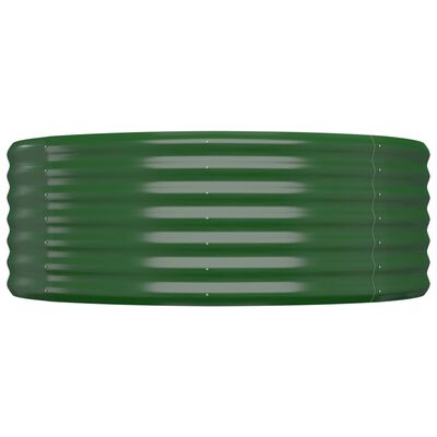 vidaXL Lit surélevé de jardin Acier enduit de poudre 100x100x36cm Vert