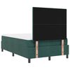 vidaXL Lit &agrave; ressort LED avec matelas Vert fonc&eacute; 120 x 200 cm tissu