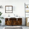 vidaXL Ensemble de meubles de salle de bain 3 pcs Ch&ecirc;ne fum&eacute;
