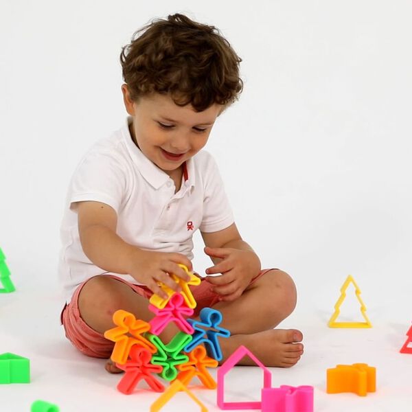 d&euml;na Ensemble de jouets en silicone Neon 6 pcs
