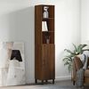 vidaXL Buffet haut Ch&ecirc;ne marron 34,5x34x180 cm Bois d'ing&eacute;nierie