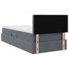 vidaXL Lit de Rangement avec matelas Gris fonc&eacute; 90 x 190 cm Velours