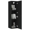 vidaXL Meubles TV 2 pcs Noir 30,5x30x110 cm Bois d&rsquo;ing&eacute;nierie