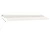 vidaXL Auvent manuel r&eacute;tractable sur pied 600x350 cm Cr&egrave;me