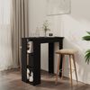 vidaXL Table de bar avec &eacute;tag&egrave;re Noir 102x50x103,5cm Bois d'ing&eacute;nierie