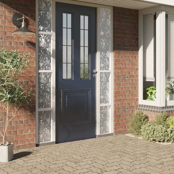 vidaXL Films pour fenêtre 2 pcs dépoli motif de fleur PVC