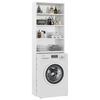 vidaXL Meuble pour machine &agrave; laver blanc brillant 64x24x190 cm