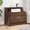 vidaXL Table de chevet avec tiroir ch&ecirc;ne marron 51x31x47 cm