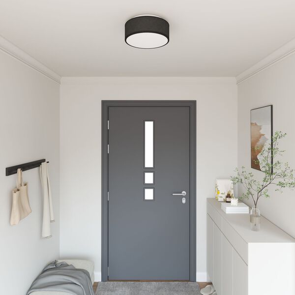 vidaXL Lampe de plafond Noir 30 x 13,5 cm tissu