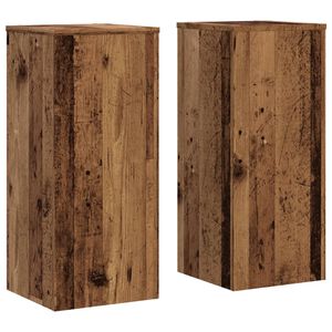 vidaXL Supports pour plantes 2 pcs vieux bois bois d'ing&eacute;nierie